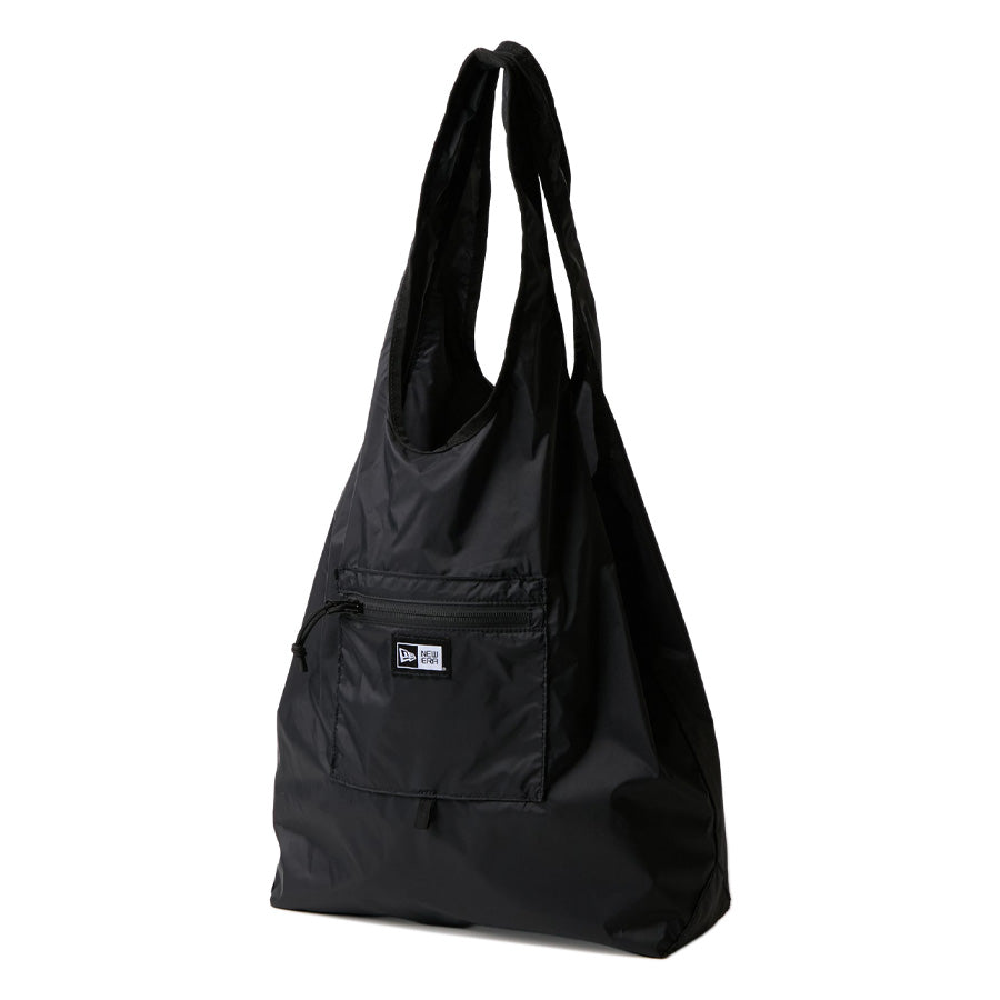 TOTEBAG エコトートバッグ 22L パッカブル NEW NE LOGO タフタ ブラック 15121555 右斜め前