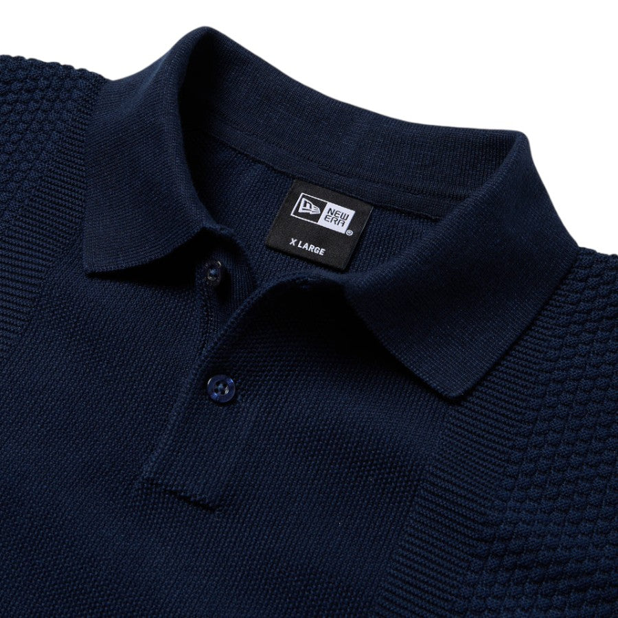 ニューエラ シャツ NEW ERA GOLF アパレル 半袖 ニット ポロシャツ ネイビー 14859936 | ゴルフ 襟 ボタン