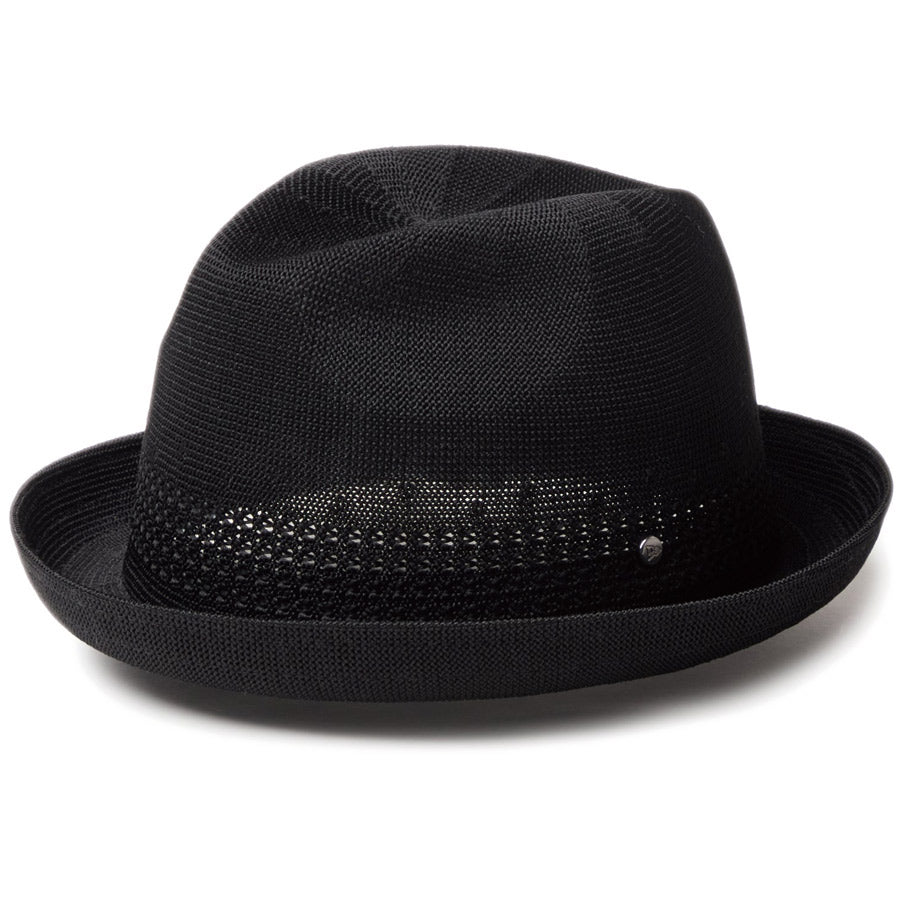 ニューエラ ハット NEW ERA ニットフェドーラ Knit Fedora ブラック メタルピン シルバー 14744689 右斜め
