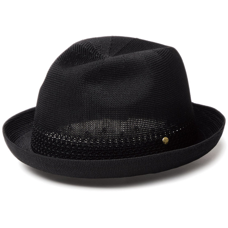 ニューエラ ハット HAT NEW ERA ニットフェドーラ Knit Fedora ブラック メタルピン ゴールド 14744690 右斜め
