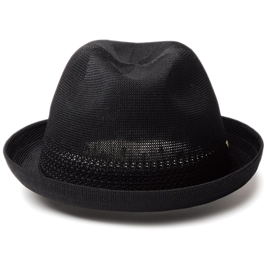 ニューエラ ハット HAT NEW ERA ニットフェドーラ Knit Fedora ブラック メタルピン ゴールド 14744690 フロント