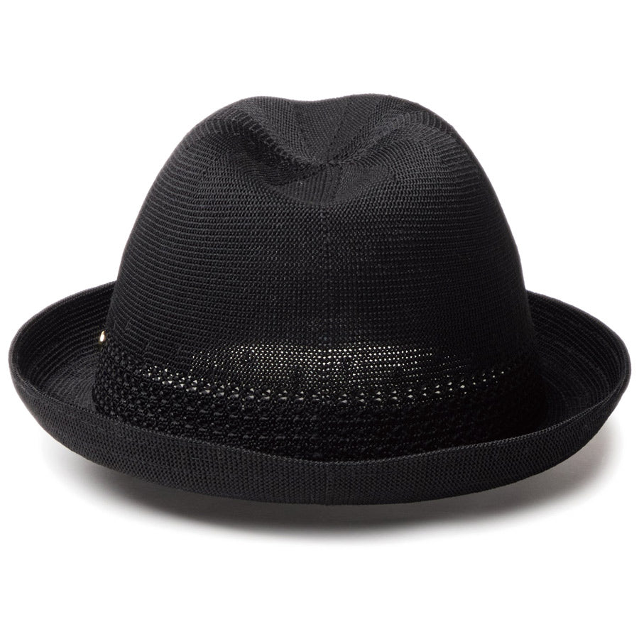 ニューエラ ハット HAT NEW ERA ニットフェドーラ Knit Fedora ブラック メタルピン ゴールド 14744690 背面