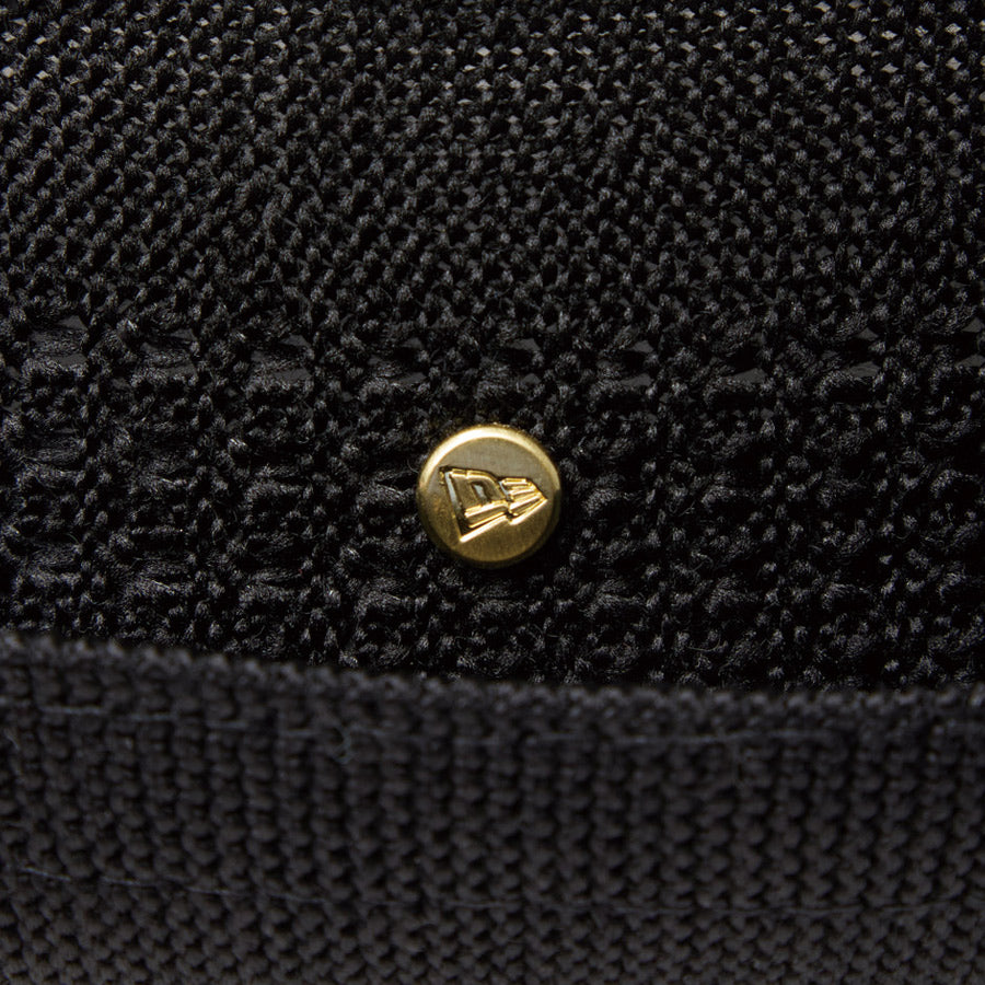 ニューエラ ハット HAT NEW ERA ニットフェドーラ Knit Fedora ブラック メタルピン ゴールド 14744690 サイドアップ