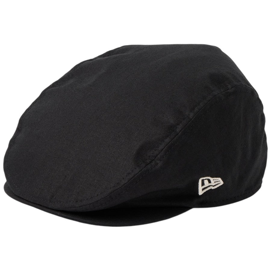 ニューエラ キャップ 帽子 NEW ERA HUNTING CAP Driver ドライバーハンチング Cotton Linen 麻 コットンリネン ブラック 14744708 右斜め前