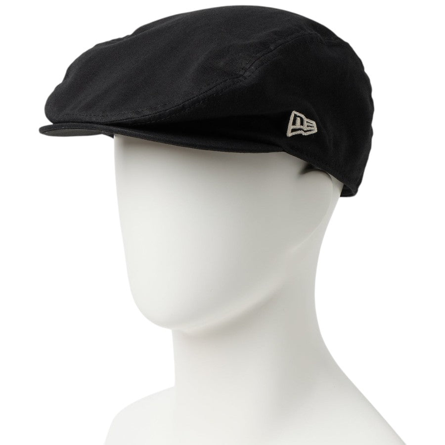 ニューエラ キャップ 帽子 NEW ERA HUNTING CAP Driver ドライバーハンチング Cotton Linen 麻 コットンリネン ブラック 14744708 右斜め前 マネキン