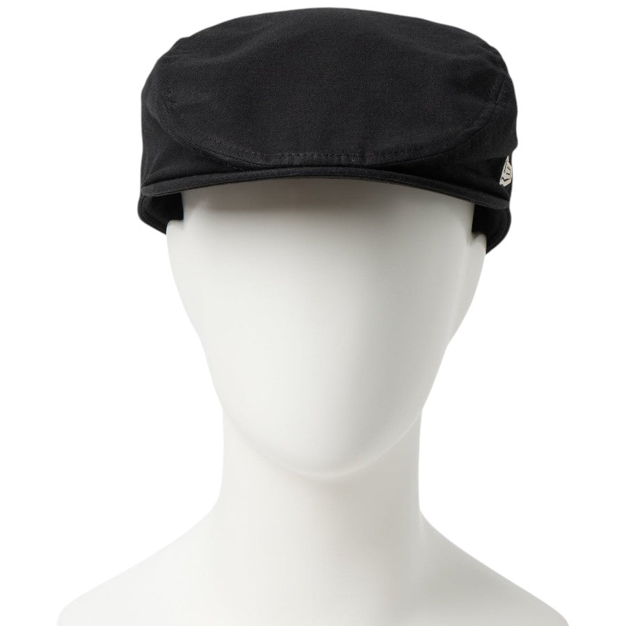 ニューエラ キャップ 帽子 NEW ERA HUNTING CAP Driver ドライバーハンチング Cotton Linen 麻 コットンリネン ブラック 14744708 正面