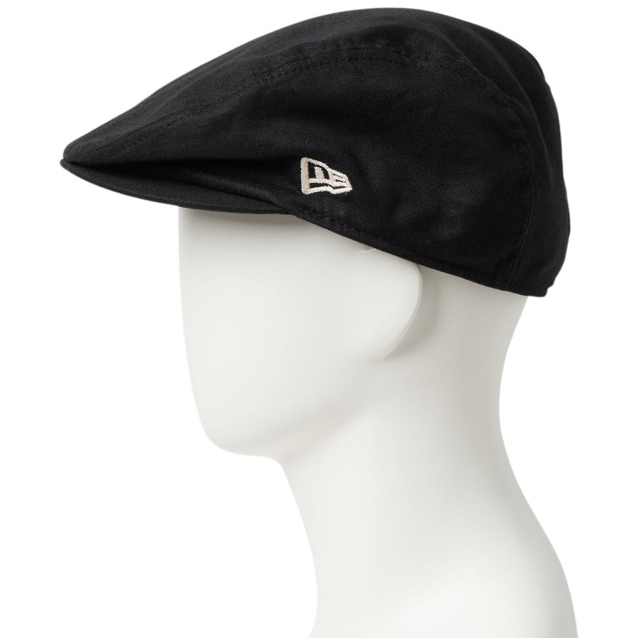 ニューエラ キャップ 帽子 NEW ERA HUNTING CAP Driver ドライバーハンチング Cotton Linen 麻 コットンリネン ブラック 14744708 左サイド