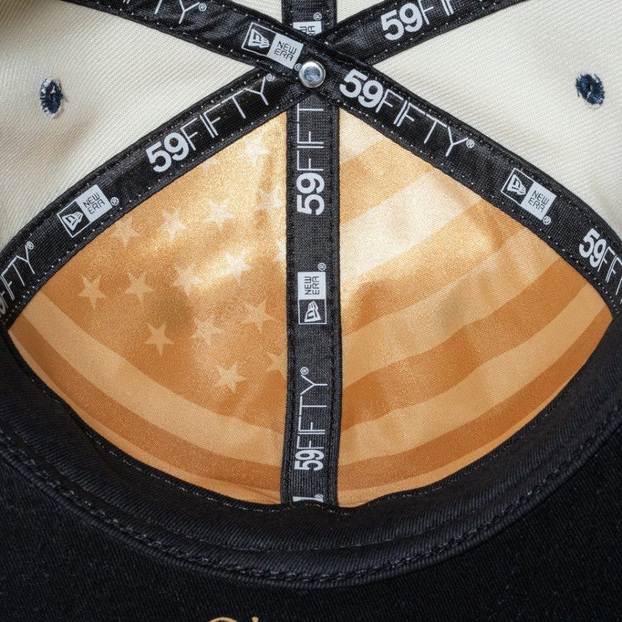 ニューエラ キャップ 帽子 NEW ERA CAP 59FIFTY オンフィールド 2026 MLB Independence Day 4th of July 独立記念日 ニューヨーク ヤンキース クロームホワイト 14939274 インナー