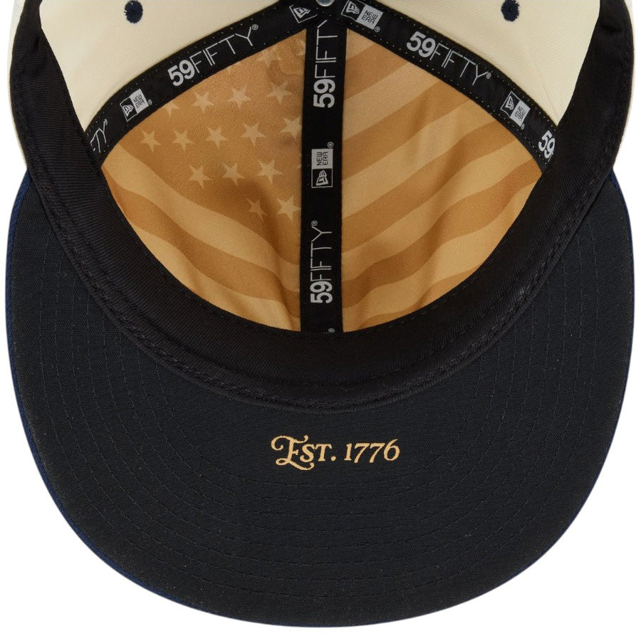 ニューエラ キャップ 帽子 NEW ERA CAP 59FIFTY オンフィールド 2026 MLB Independence Day 4th of July 独立記念日 ニューヨーク ヤンキース クロームホワイト 14939274 アンダーバイザー