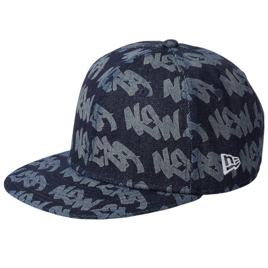 ニューエラ キャップ 帽子 NEW ERA CAP KIDS キッズ Youth 9FIFTY Laser Burn Out デニム 14746980 右斜め前