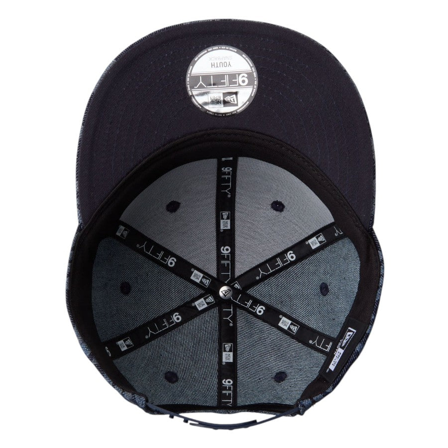 ニューエラ キャップ 帽子 NEW ERA CAP KIDS キッズ Youth 9FIFTY Laser Burn Out デニム 14746980 アンダーバイザー