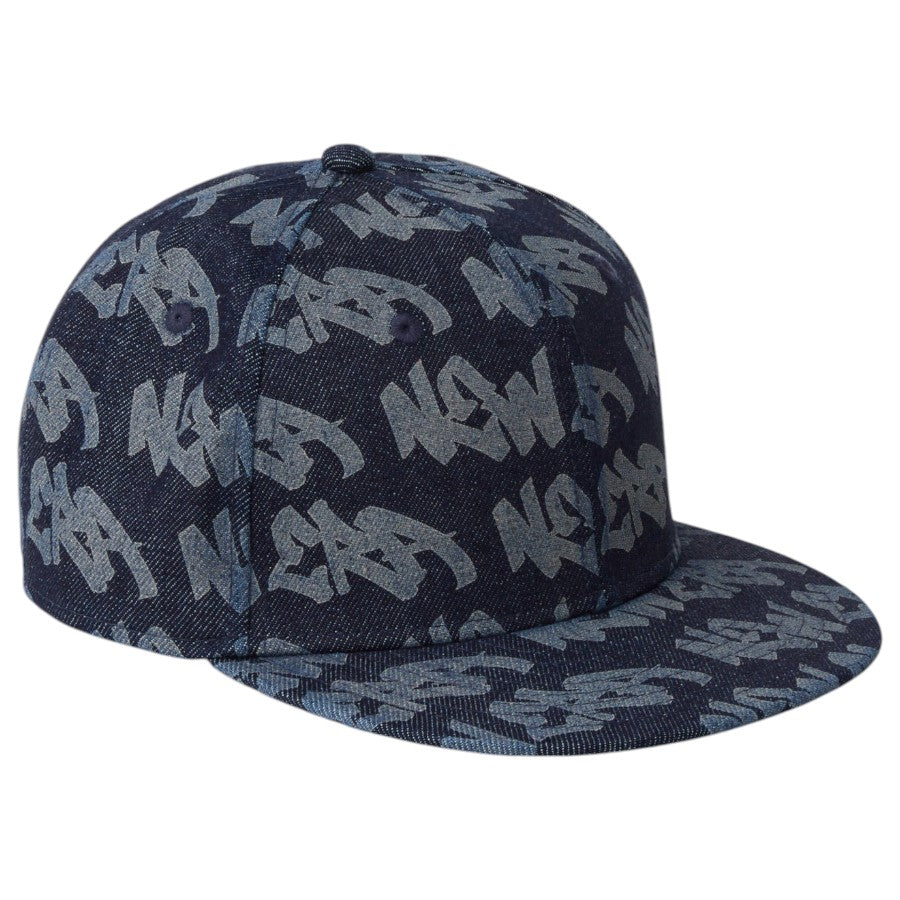 ニューエラ キャップ 帽子 NEW ERA CAP KIDS キッズ Youth 9FIFTY Laser Burn Out デニム 14746980 左斜め前