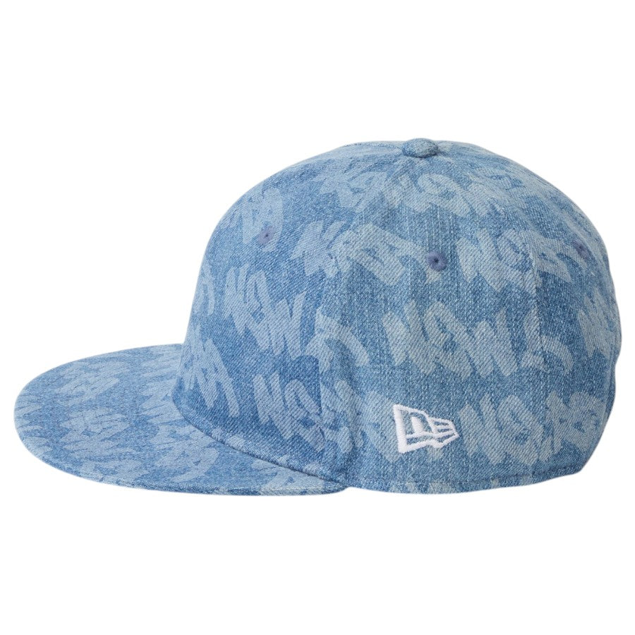 ニューエラ キャップ 帽子 NEW ERA CAP KIDS キッズ Youth 9FIFTY Laser Burn Out ウォッシュドデニム 14746979 左サイド