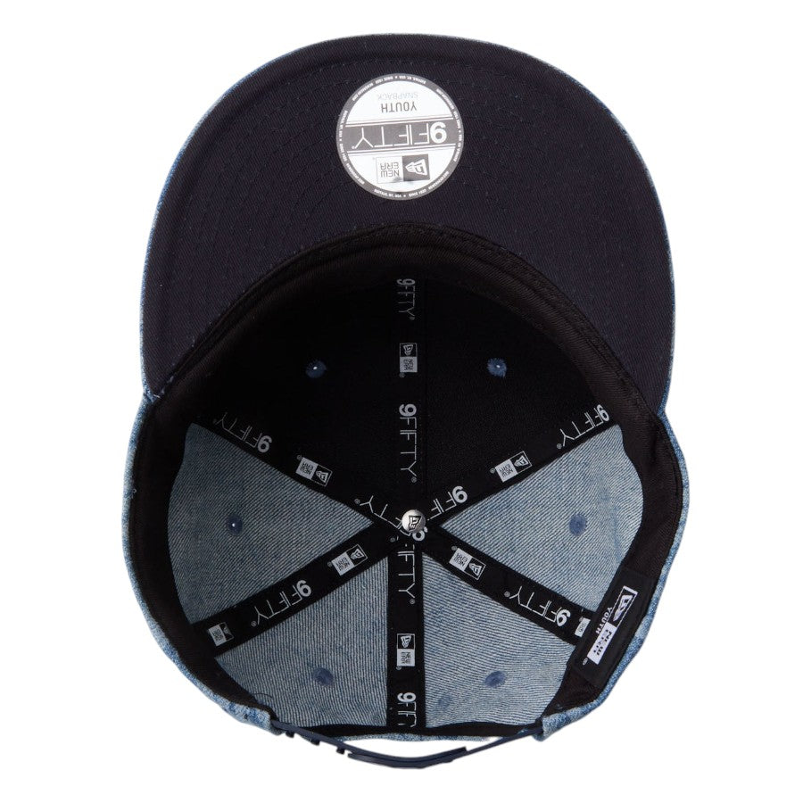 ニューエラ キャップ 帽子 NEW ERA CAP KIDS キッズ Youth 9FIFTY Laser Burn Out ウォッシュドデニム 14746979 アンダーバイザー