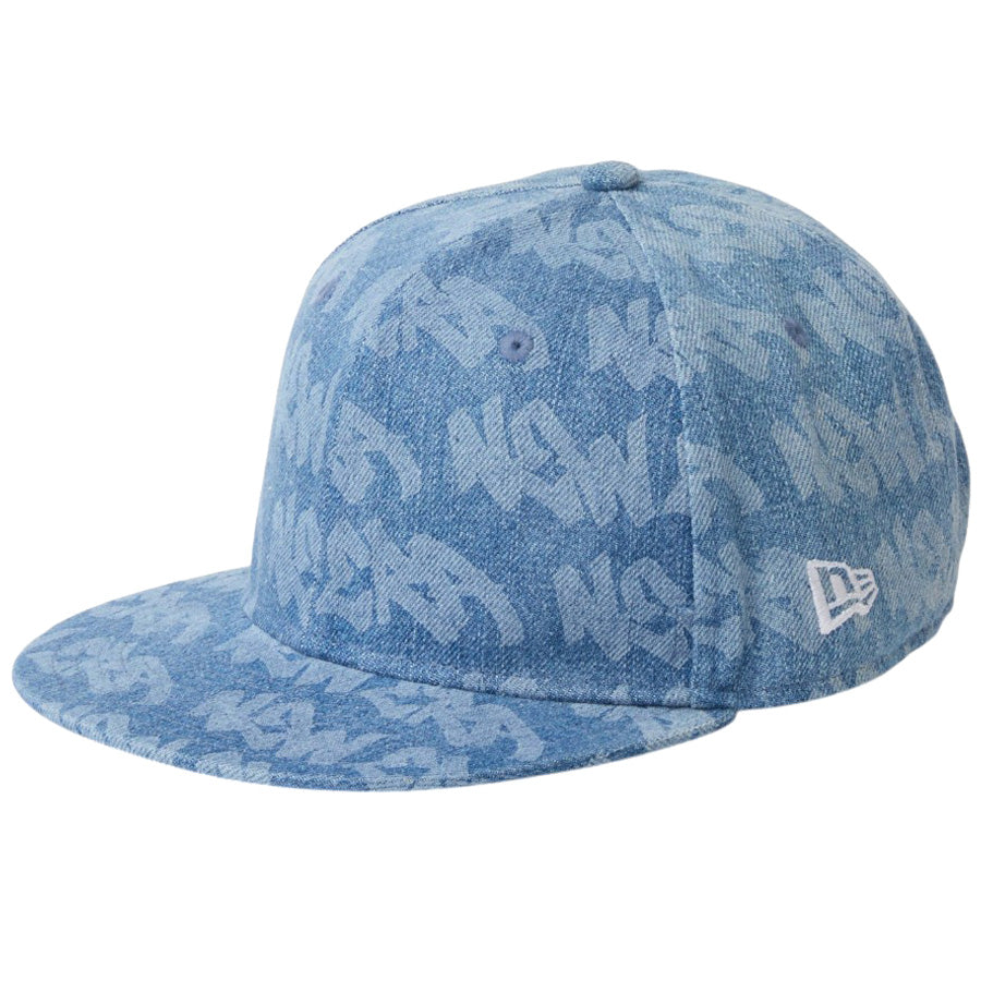 ニューエラ キャップ 帽子 NEW ERA CAP KIDS キッズ Youth 9FIFTY Laser Burn Out ウォッシュドデニム 14746979 右斜め前