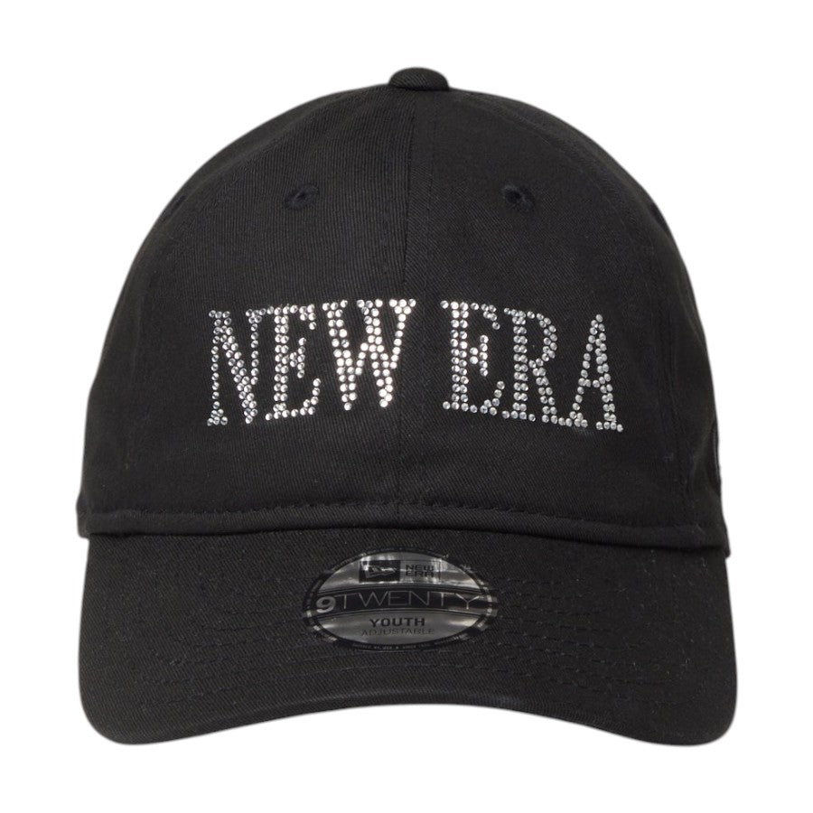 ニューエラ キャップ NEW ERA KIDS キッズ Youth 9TWENTY NEW ERA Rhinestone ラインストーン ブラック 14747051 正面