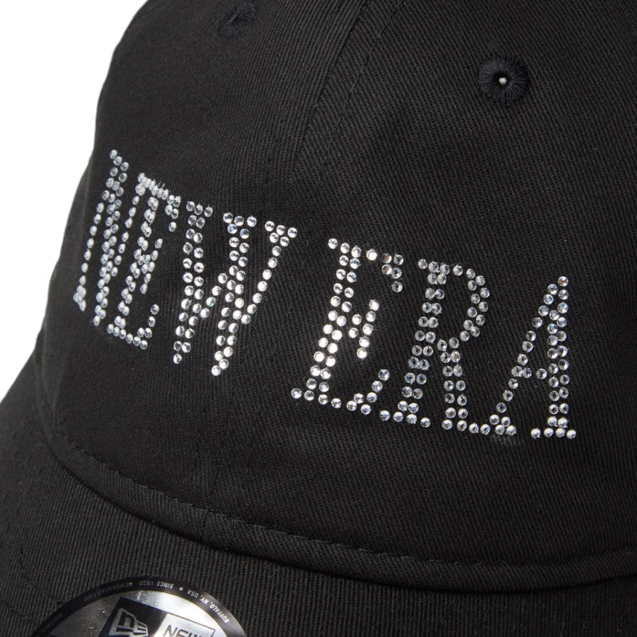 ニューエラ キャップ NEW ERA KIDS キッズ Youth 9TWENTY NEW ERA Rhinestone ラインストーン ブラック 14747051 フロント