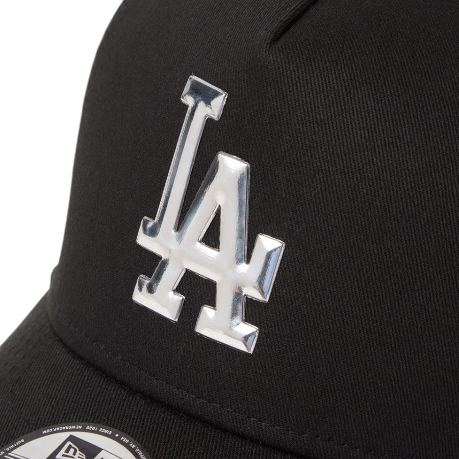 ニューエラ キャップ 帽子 NEW ERA KIDS キッズ Youth 9FORTY A-Frame トラッカー ロサンゼルス ドジャース TPUロゴ ブラック 14747012 フロントロゴ