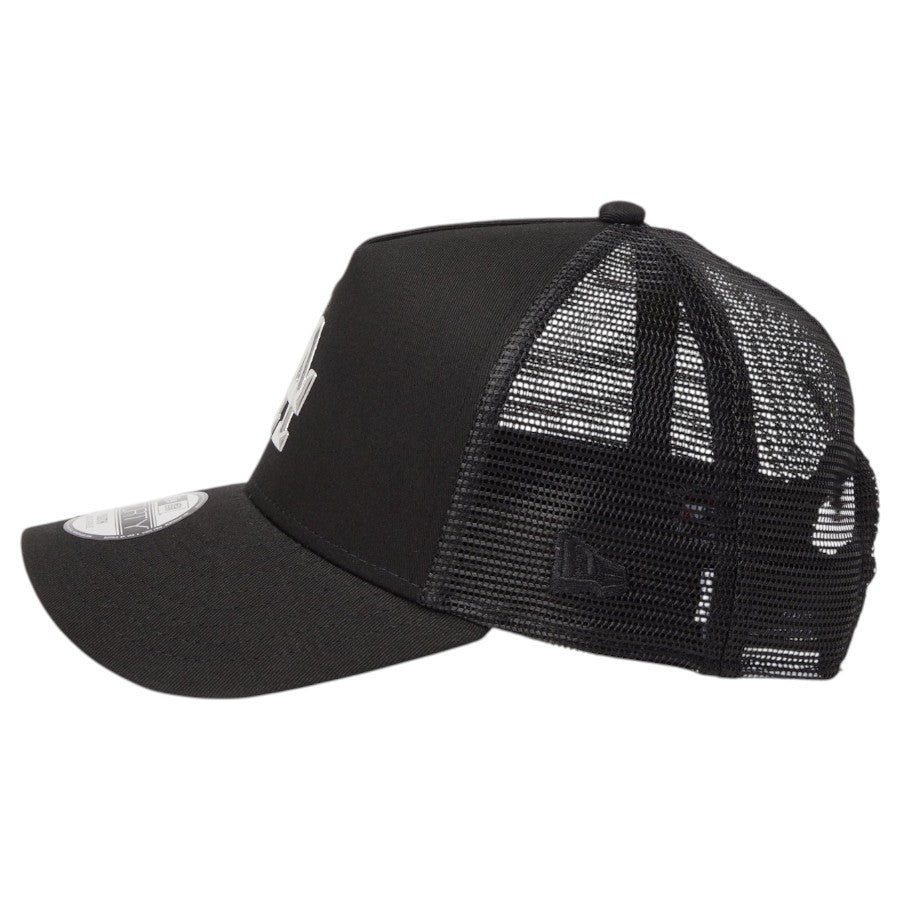 ニューエラ キャップ 帽子 NEW ERA KIDS キッズ Youth 9FORTY A-Frame トラッカー ロサンゼルス ドジャース TPUロゴ ブラック 14747012 左サイド