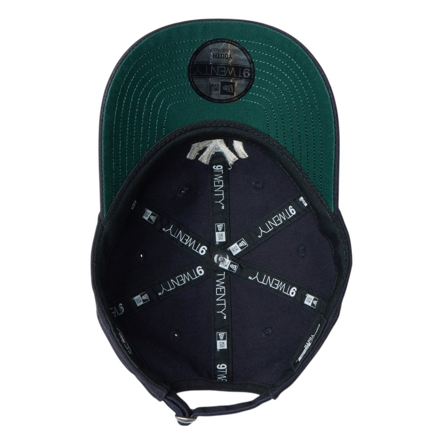 ニューエラ キャップ NEW ERA KIDS キッズ Youth 9TWENTY ニューヨーク ヤンキース MLB Visor Logo バイザーロゴ ネイビー 14747040 グリーンアンダーバイザー