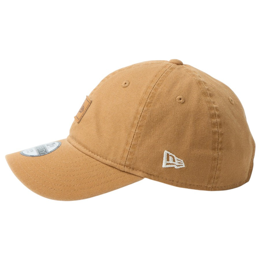 ニューエラ キャップ 帽子 NEW ERA CAP 子供 KIDS キッズ Youth 9TWENTY フラッグロゴ ウーブンパッチ Washed Duck ダック ライトブロンズ 14747070 左サイド