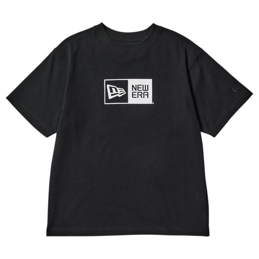 ニューエラ アパレル NEW ERA Youth KIDS キッズ YOUTH 半袖 コットン Tシャツ Box Logo ブラック 14865839 フロント