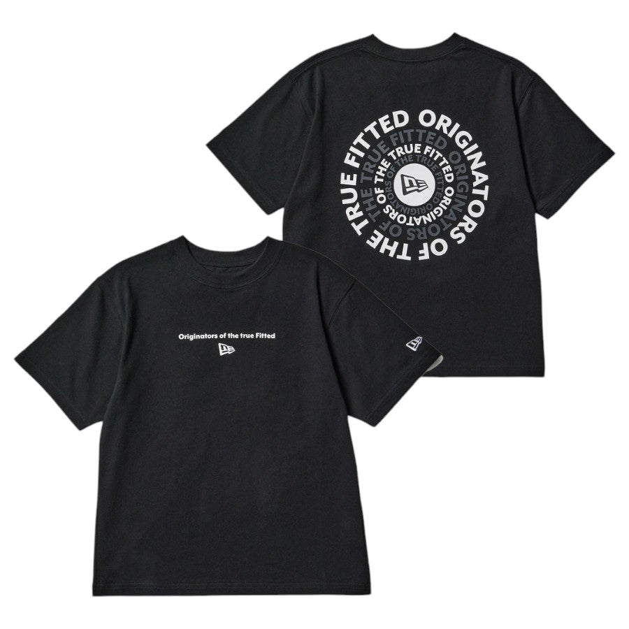 ニューエラ キッズ NEW ERA KIDS Youth 半袖 コットン Tシャツ Circle OOTTF ブラック 14865836 表裏