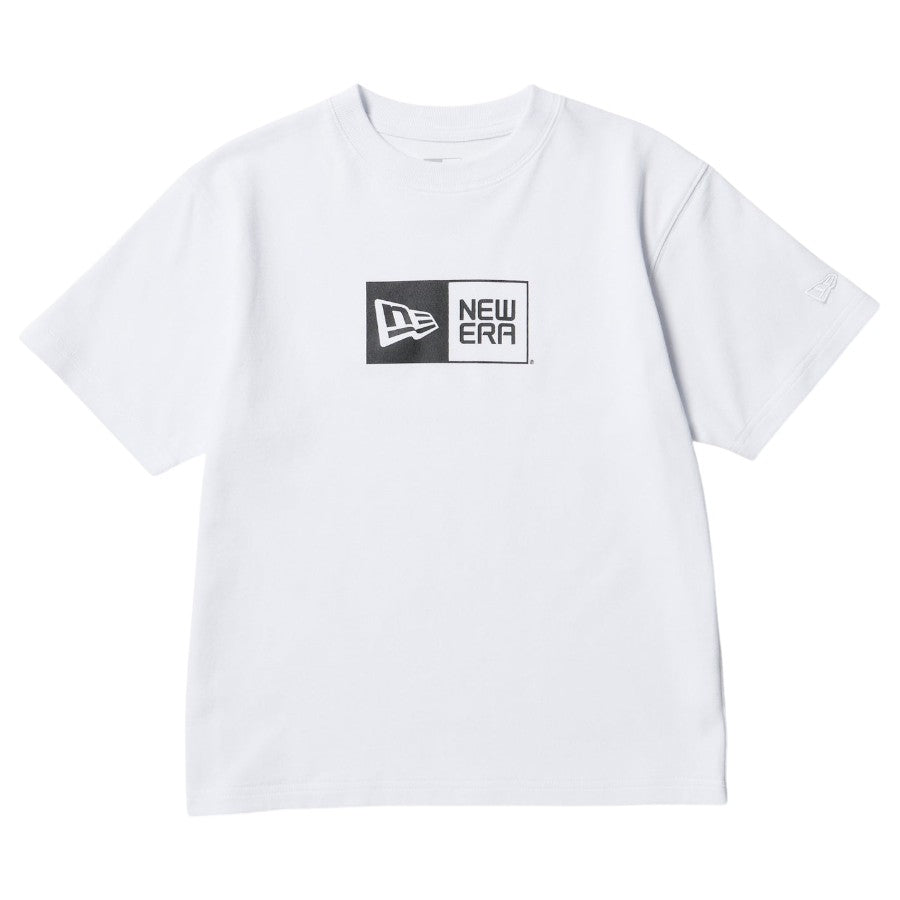 ニューエラ アパレル NEW ERA KIDS キッズ Youth 半袖 コットン Tシャツ Box Logo ホワイト 14865837 フロント