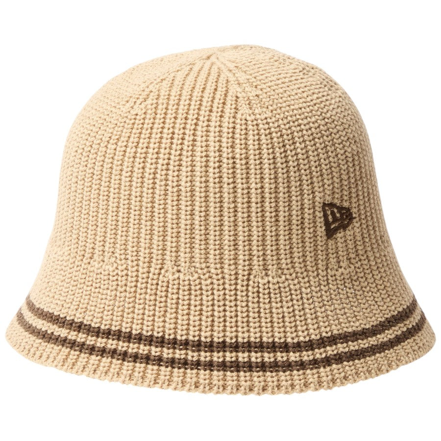 ニューエラ ハット 帽子 NEW ERA HAT KNIT BUCKET ニット エクスプローラー セーラーブリム ベージュ ウォルナット 14744694 右斜め前
