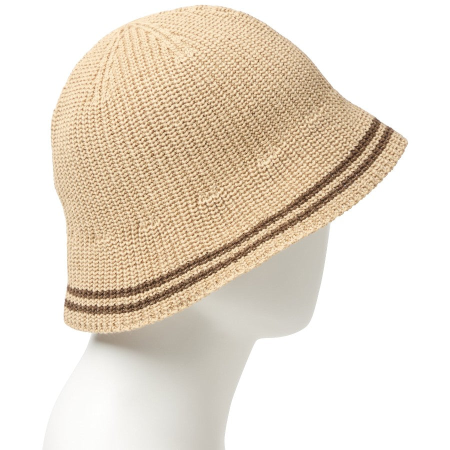 ニューエラ ハット 帽子 NEW ERA HAT KNIT BUCKET ニット エクスプローラー セーラーブリム ベージュ ウォルナット 14744694 右サイド