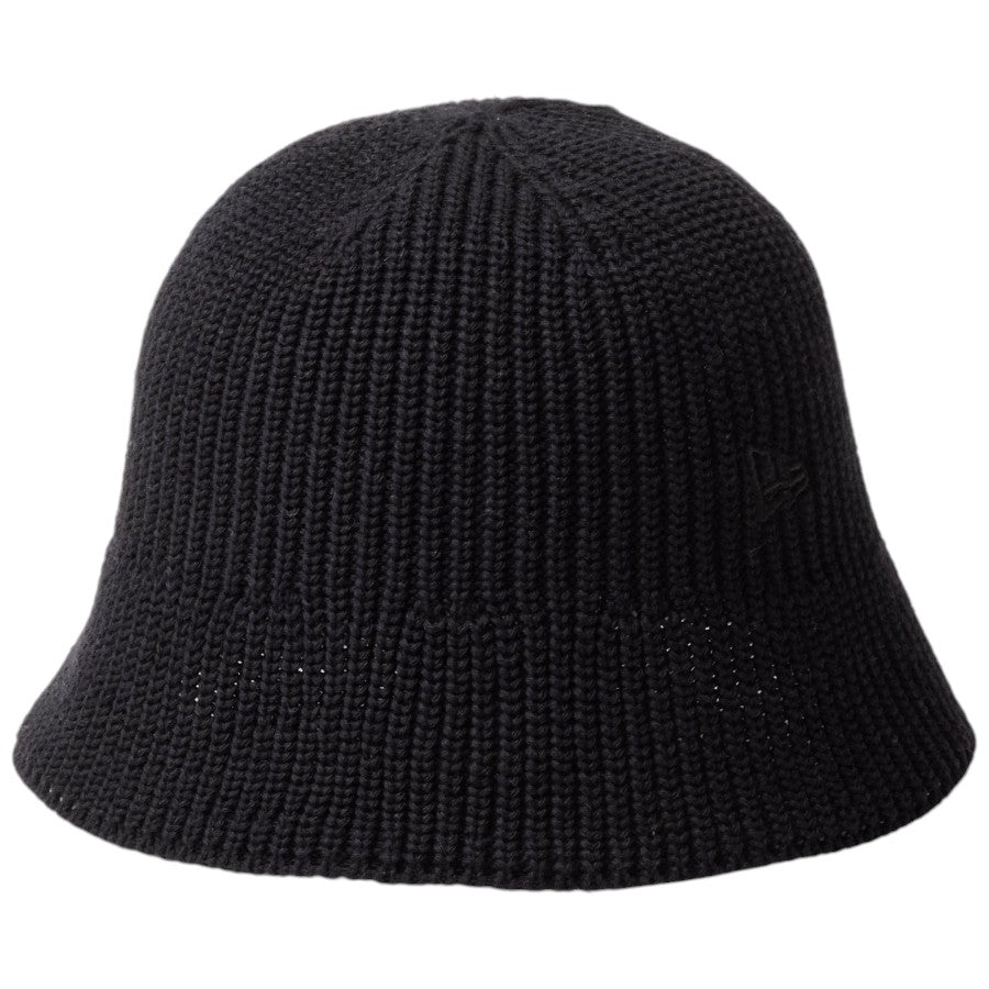ニューエラ ハット 帽子 NEW ERA HAT KNIT BUCKET ニット エクスプローラー セーラーブリム ブラック 14744693 右斜め前