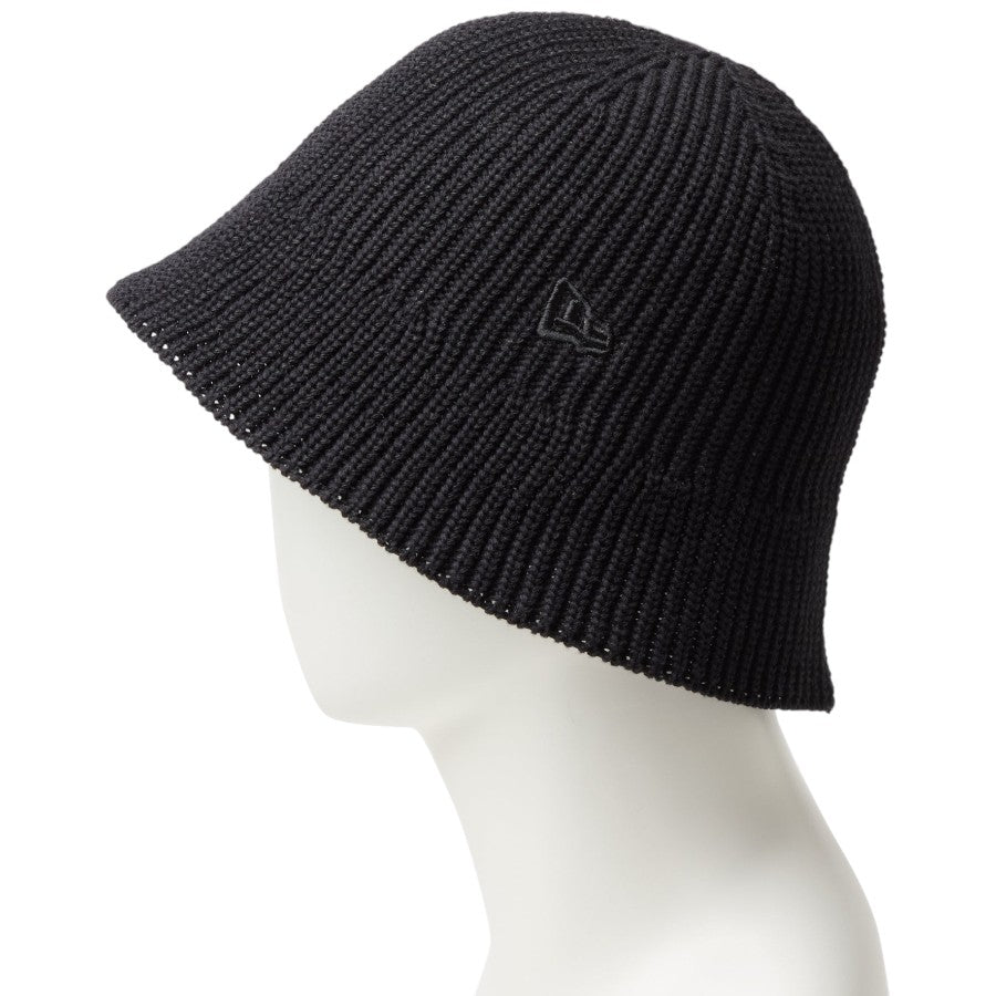 ニューエラ ハット 帽子 NEW ERA HAT KNIT BUCKET ニット エクスプローラー セーラーブリム ブラック 14744693 左サイド