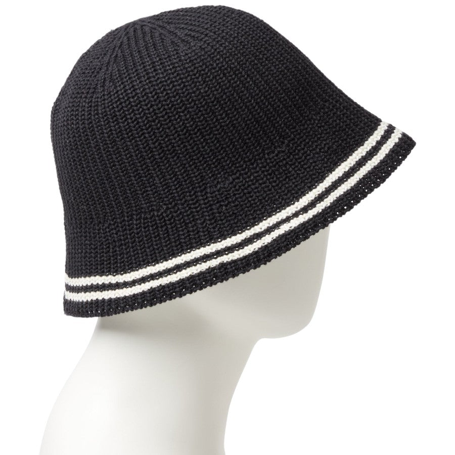 ニューエラ ハット 帽子 NEW ERA HAT KNIT BUCKET ニット エクスプローラー セーラーブリム ブラック/クロームホワイト 14744692 右サイド
