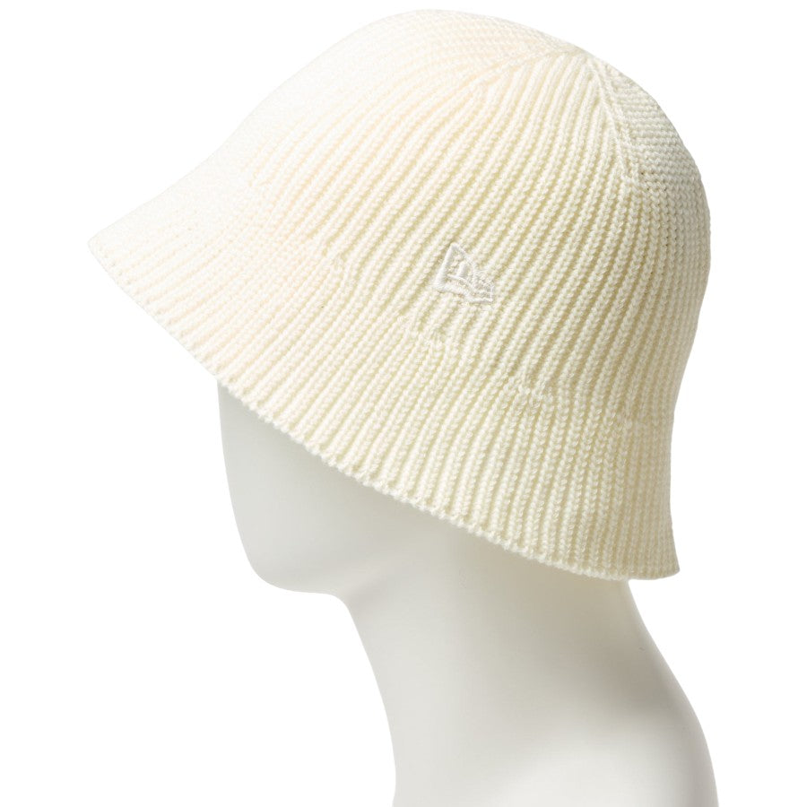 ニューエラ ハット 帽子 NEW ERA HAT KNIT BUCKET ニット エクスプローラー セーラーブリム クロームホワイト 14744691 左サイド