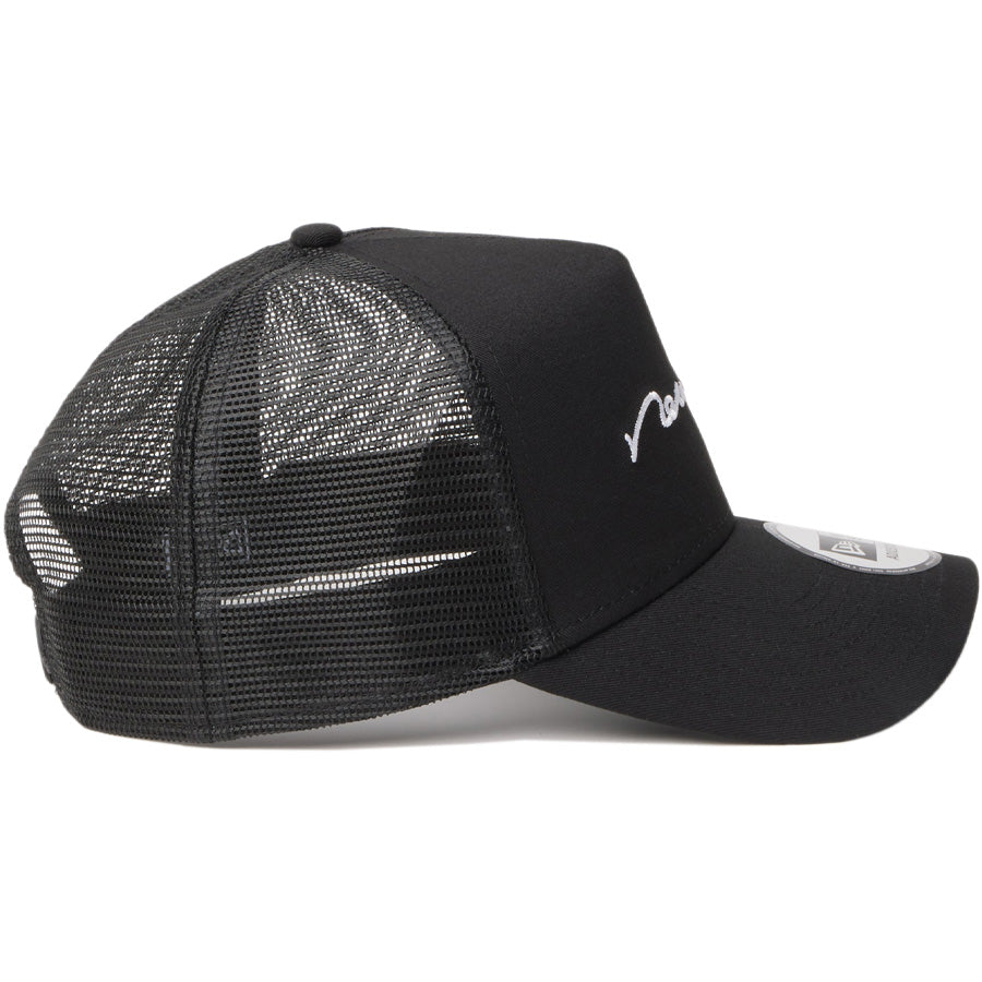 ニューエラ キャップ メッシュキャップ NEW ERA CAP 9FORTY A-Frame トラッカー Handwritten Logo ブラック 14744922 右サイド