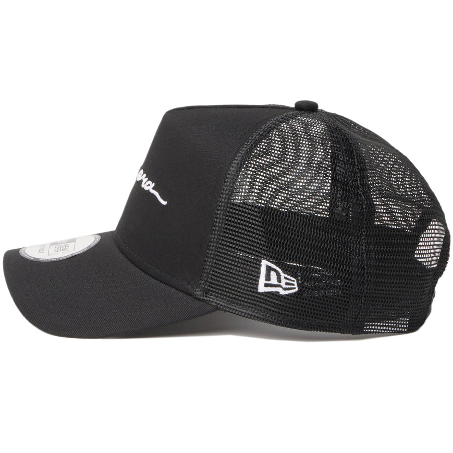 ニューエラ キャップ メッシュキャップ NEW ERA CAP 9FORTY A-Frame トラッカー Handwritten Logo ブラック 14744922 左サイド
