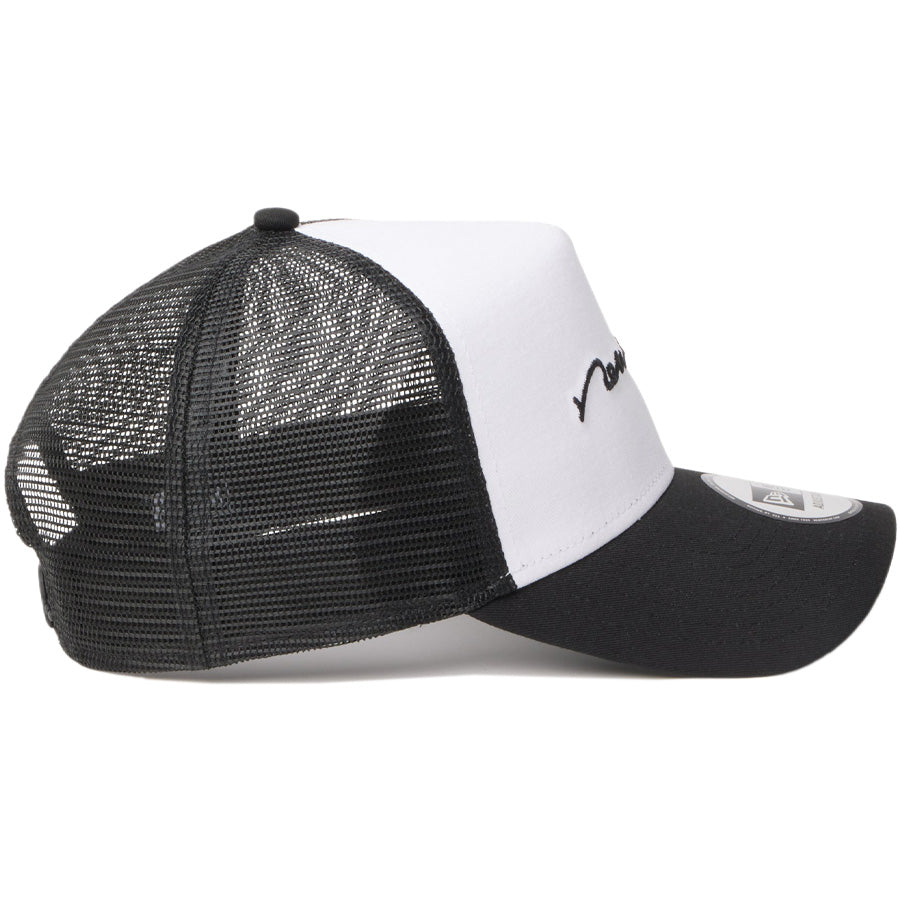 ニューエラ キャップ メッシュキャップ NEW ERA CAP 9FORTY A-Frame トラッカー Handwritten Logo Logo ホワイト/ブラック 14744919 右サイド