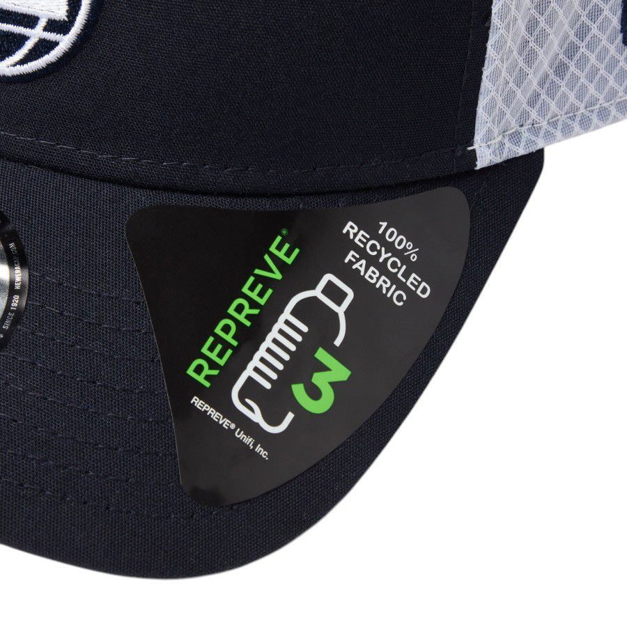 ニューエラ キャップ 帽子 NEW ERA CAP 9FORTY A-Frame トラッカー Repreve® ニュートラッカーメッシュ ボックスロゴ ネイビー 14774374｜アウトドア バイザー