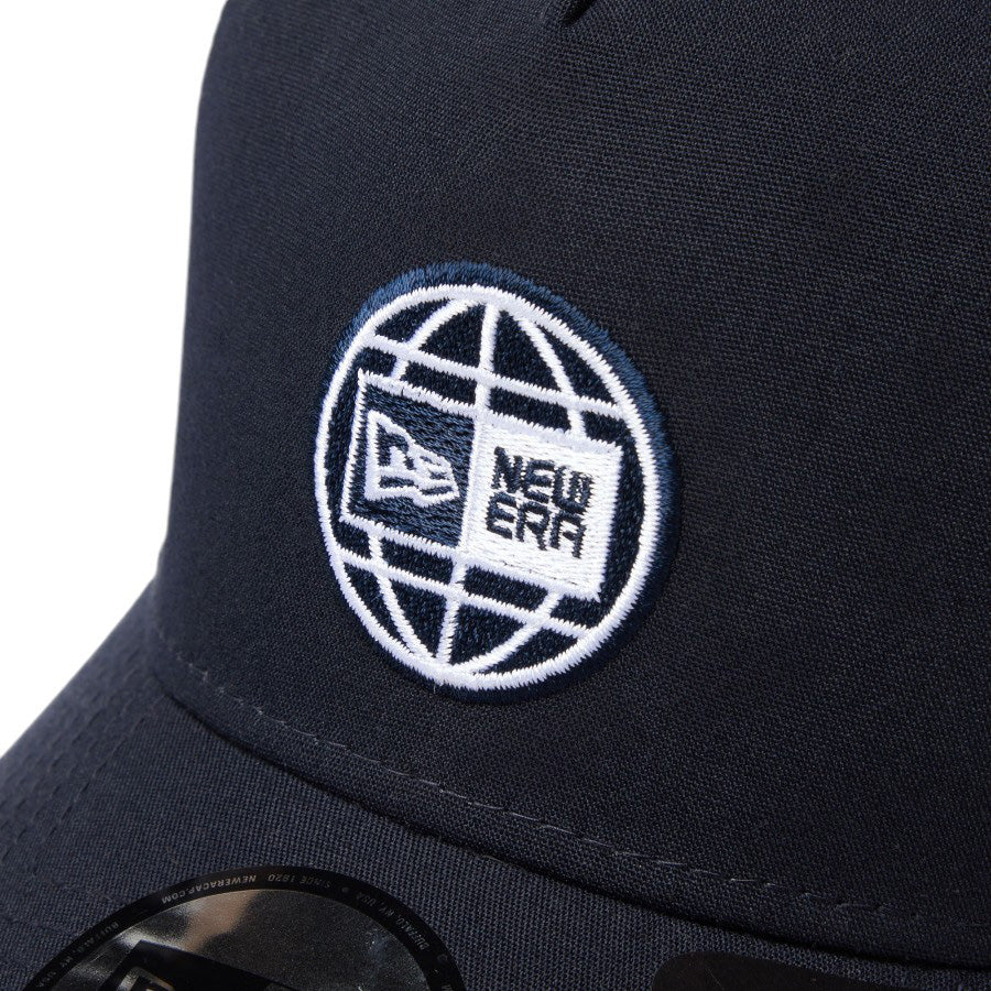 ニューエラ キャップ 帽子 NEW ERA CAP 9FORTY A-Frame トラッカー Repreve® ニュートラッカーメッシュ ボックスロゴ ネイビー 14774374｜アウトドア フロントロゴ