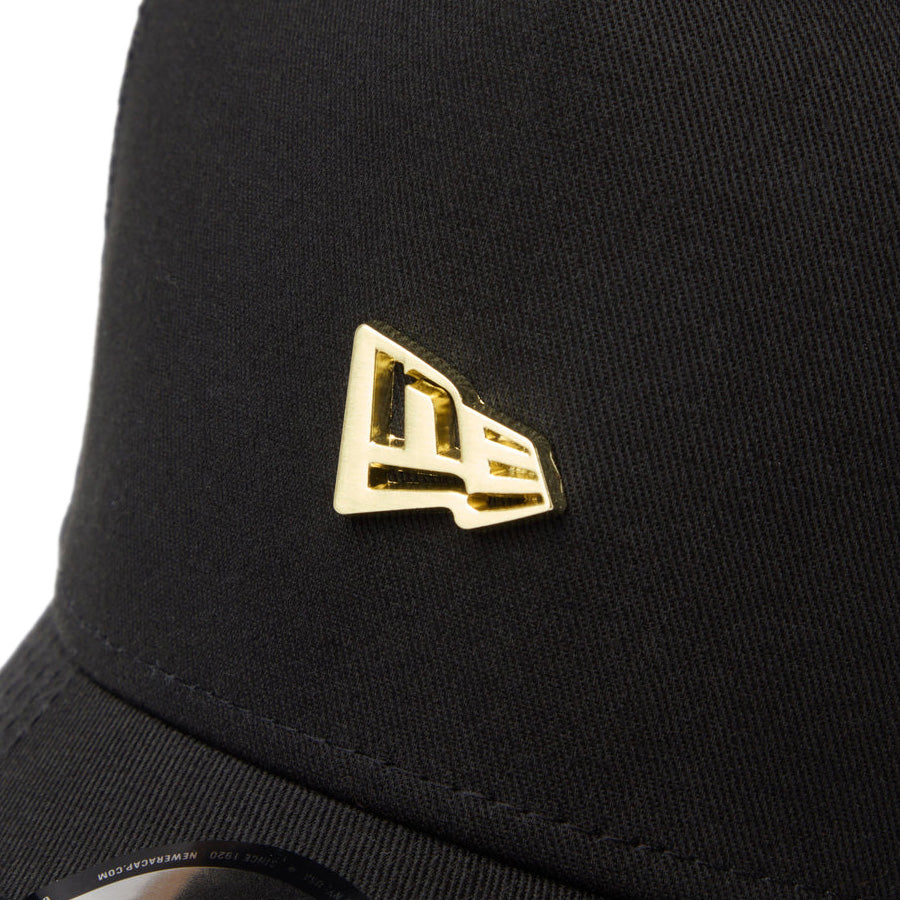 ニューエラ キャップ メッシュキャップ NEW ERA CAP 9FORTY A-Frame トラッカー Metal Flag メタルフラッグ ブラック 14744911 フロントロゴ