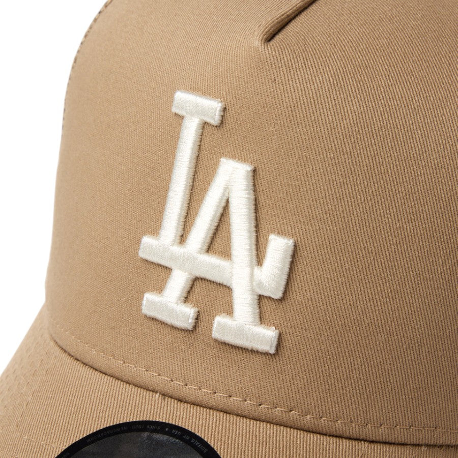 ニューエラ キャップ メッシュキャップ NEW ERA CAP 9FORTY A-Frame トラッカー ロサンゼルス ドジャース MLB Embroidered Mesh カーキ 14744916 フロントロゴ