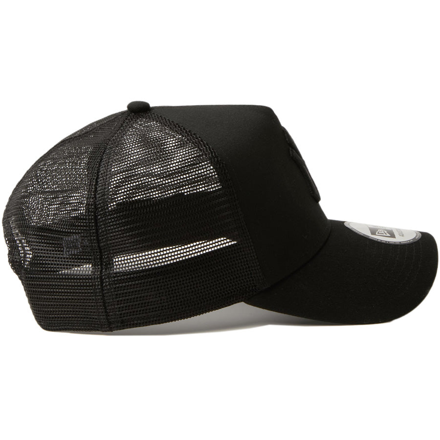 ニューエラ キャップ メッシュキャップ NEW ERA CAP 9FORTY A-Frame トラッカー メッシュキャップ ニューヨーク ヤンキース ブラック/ブラック 14942621 右サイド