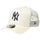 ニューエラ キャップ メッシュキャップ NEW ERA CAP 9FORTY A-Frame トラッカー ニューヨーク ヤンキース MLB Embroidered Mesh クロームホワイト 14744898 右斜め前