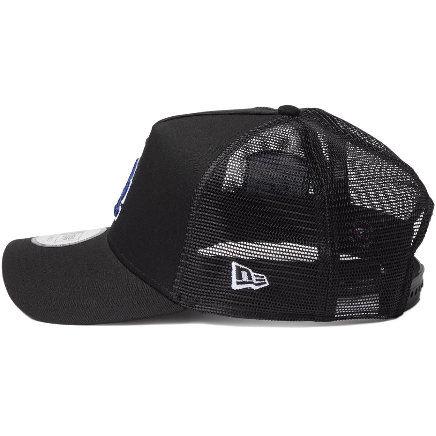 ニューエラ キャップ メッシュキャップ NEW ERA CAP 9FORTY A-Frame トラッカー MLB Side Patch サイドパッチ ロサンゼルス ドジャース ブラック 14744914 左サイド