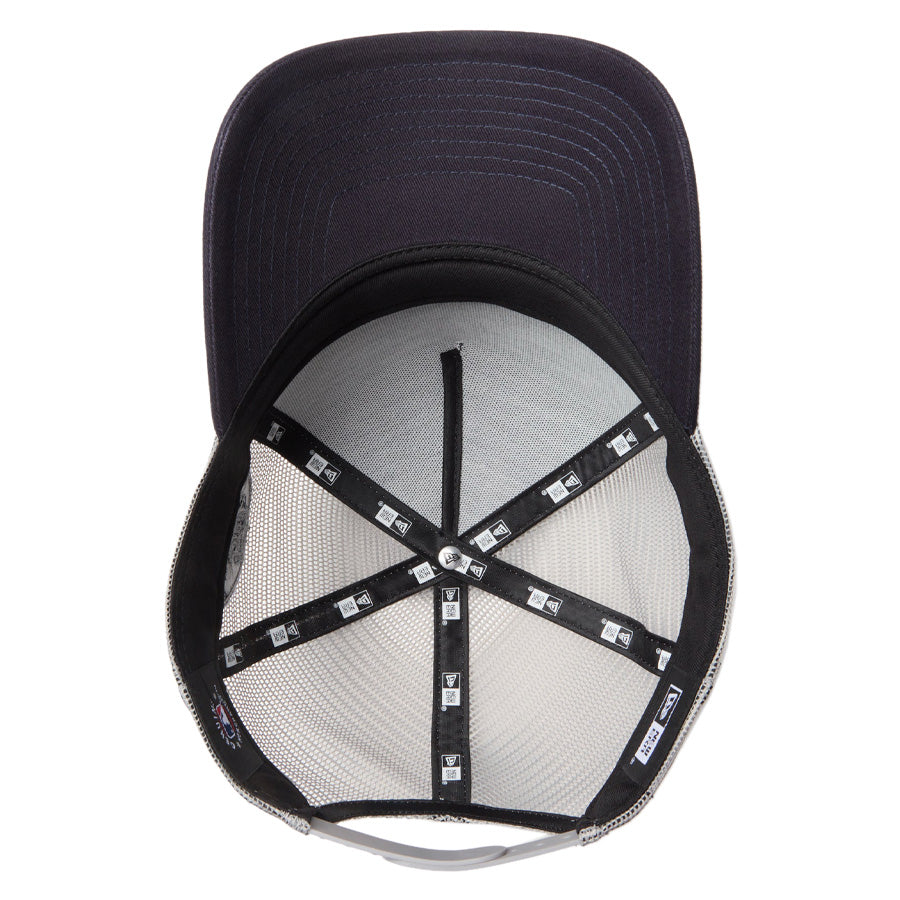 ニューエラ キャップ メッシュキャップ NEW ERA CAP 9FORTY A-Frame トラッカー MLB Side Patch サイドパッチ ニューヨーク ヤンキース グレー/ネイビー 14744895 アンダーバイザー
