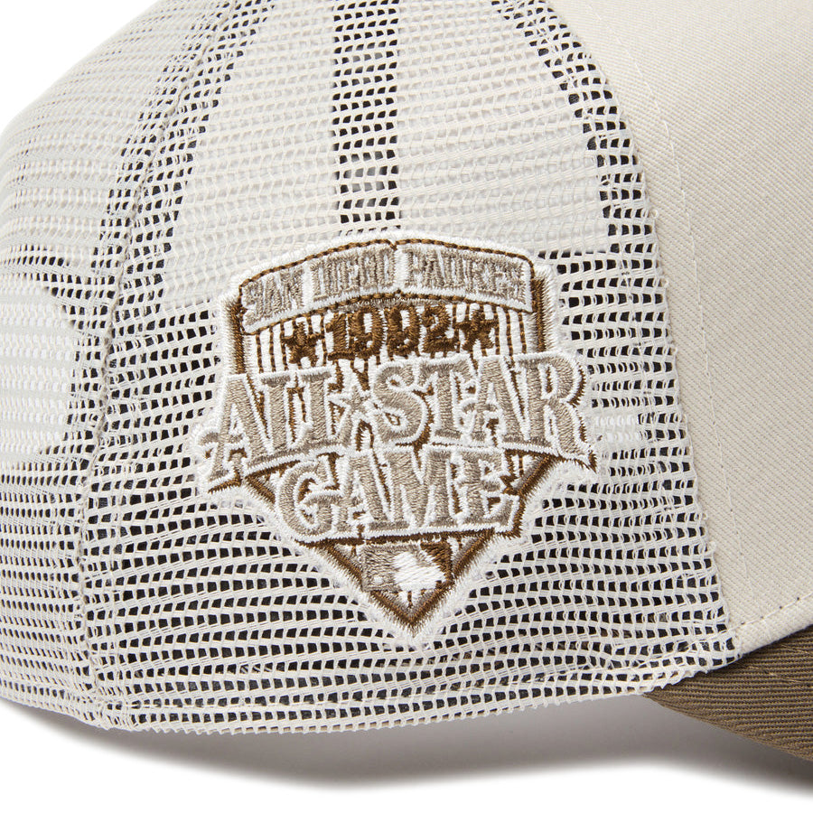 ニューエラ キャップ メッシュキャップ NEW ERA CAP 9FORTY A-Frame トラッカー MLB Side Patch サイドパッチ サンディエゴ パドレス ストーン/モス 14744879 サイドパッチ