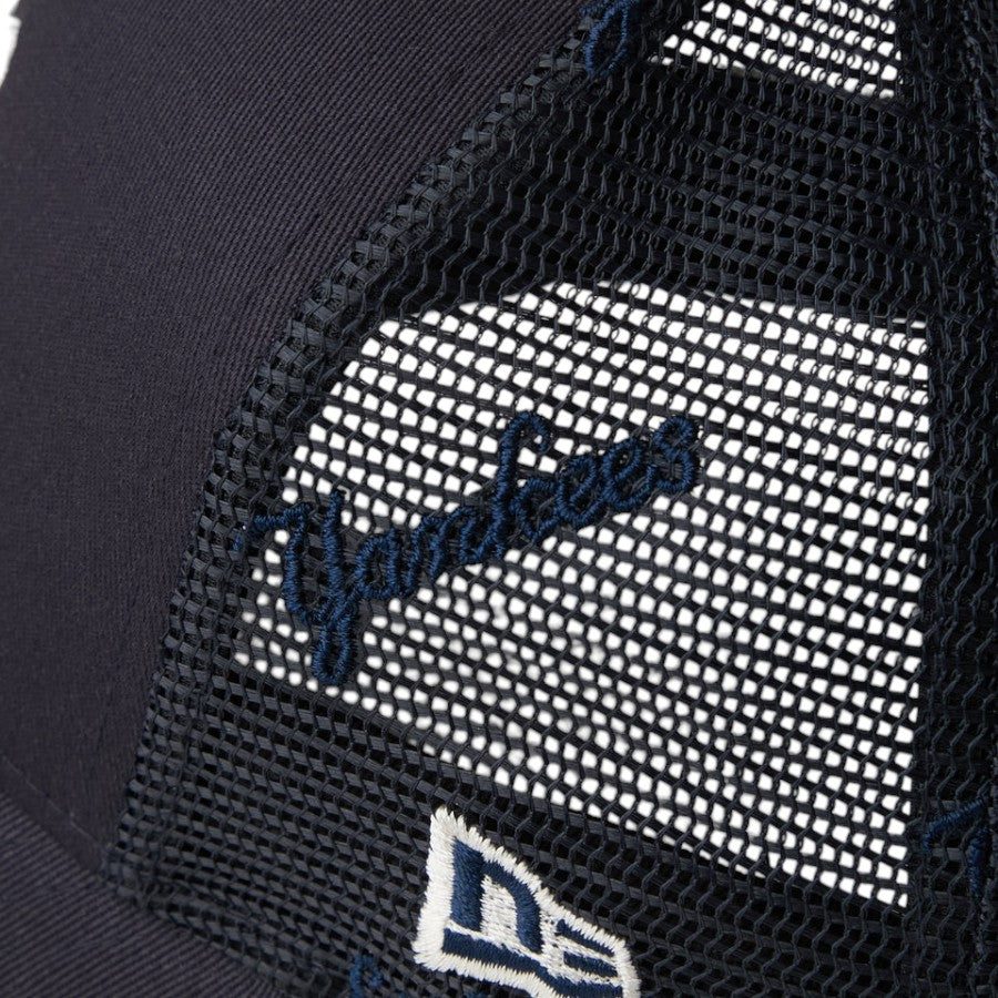 ニューエラ キャップ 帽子 NEW ERA CAP KIDS キッズ Youth 9FORTY A-Frame トラッカー ニューヨーク ヤンキース MLB Embroidered Mesh ネイビー 14747009 刺繍