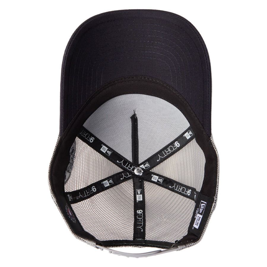 ニューエラ キャップ 帽子 NEW ERA CAP KIDS キッズ Youth 9FORTY A-Frame トラッカー MLB Side Patch サイドパッチ ニューヨーク ヤンキース グレー/ネイビー 14747008 アンダーバイザー