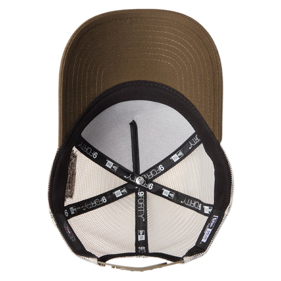ニューエラ キャップ 帽子 NEW ERA CAP KIDS キッズ Youth 9FORTY A-Frame トラッカー MLB Side Patch サイドパッチ サンディエゴ パドレス ストーン/モス 14747003 アンダーバイザー