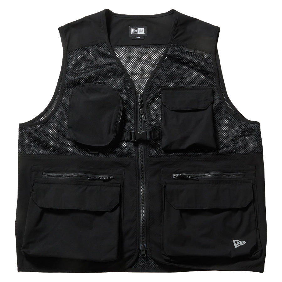ニューエラ アパレル NEW ERA ユーティリティー ベスト アウトドアベスト フィッシングベスト Utirity Vest ブラック 14774226 | アウトドア 正面
